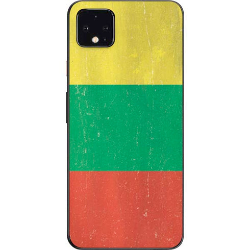 Lithuania Flag Distressed Google Pixel 4 XL Skin
